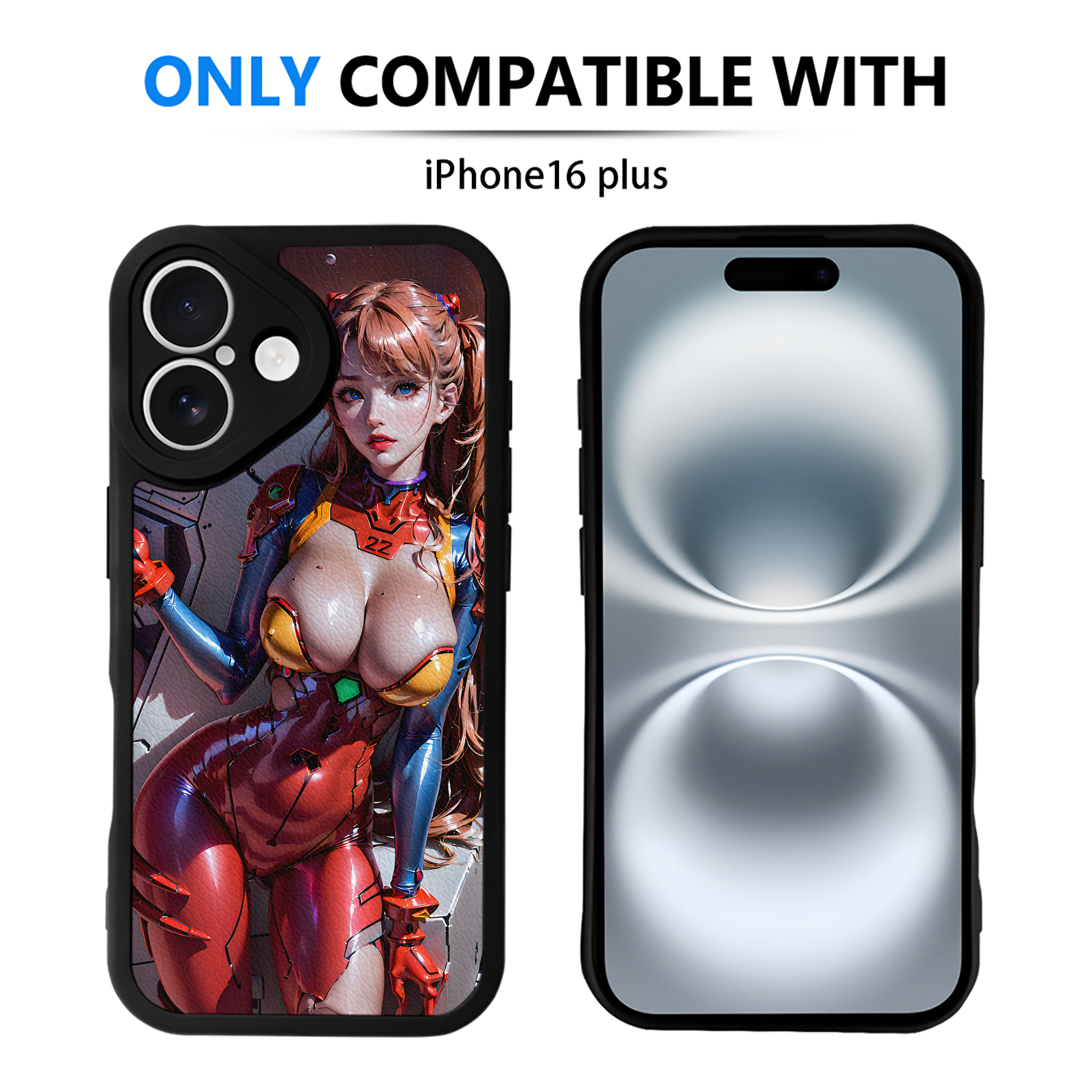 （画像用） EVA 新世紀エヴァンゲリオン 【iPhone 16シリーズ対応】シリコンスマホケース（レザー調） 材質：シリコン